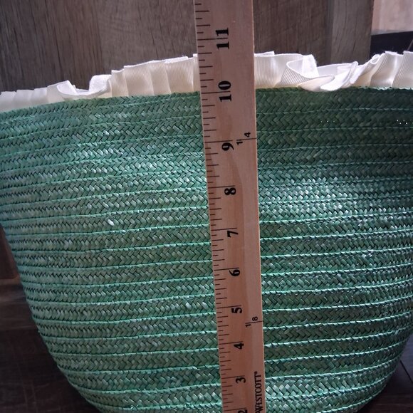 M. & G. Bertini Made in Italy Green And Ivory Hand Bag - Picture 4 of 10